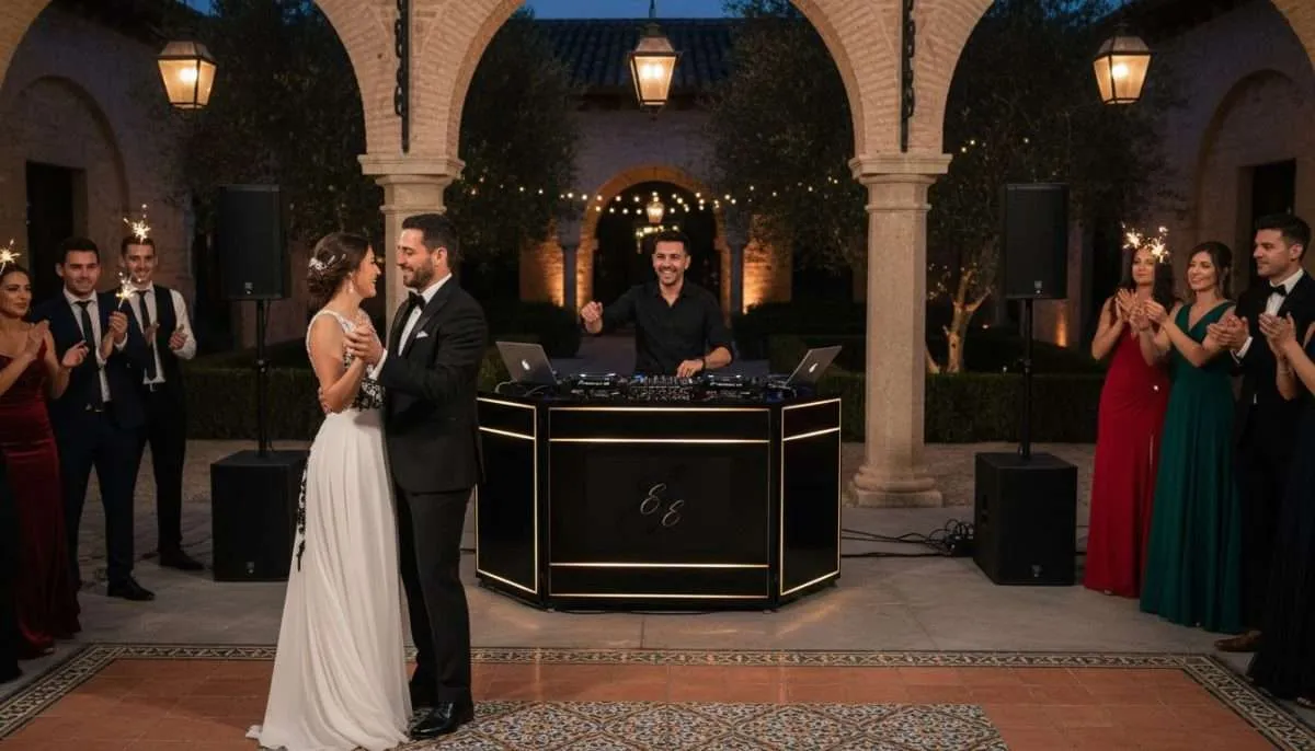 Spanish wedding DJ reception