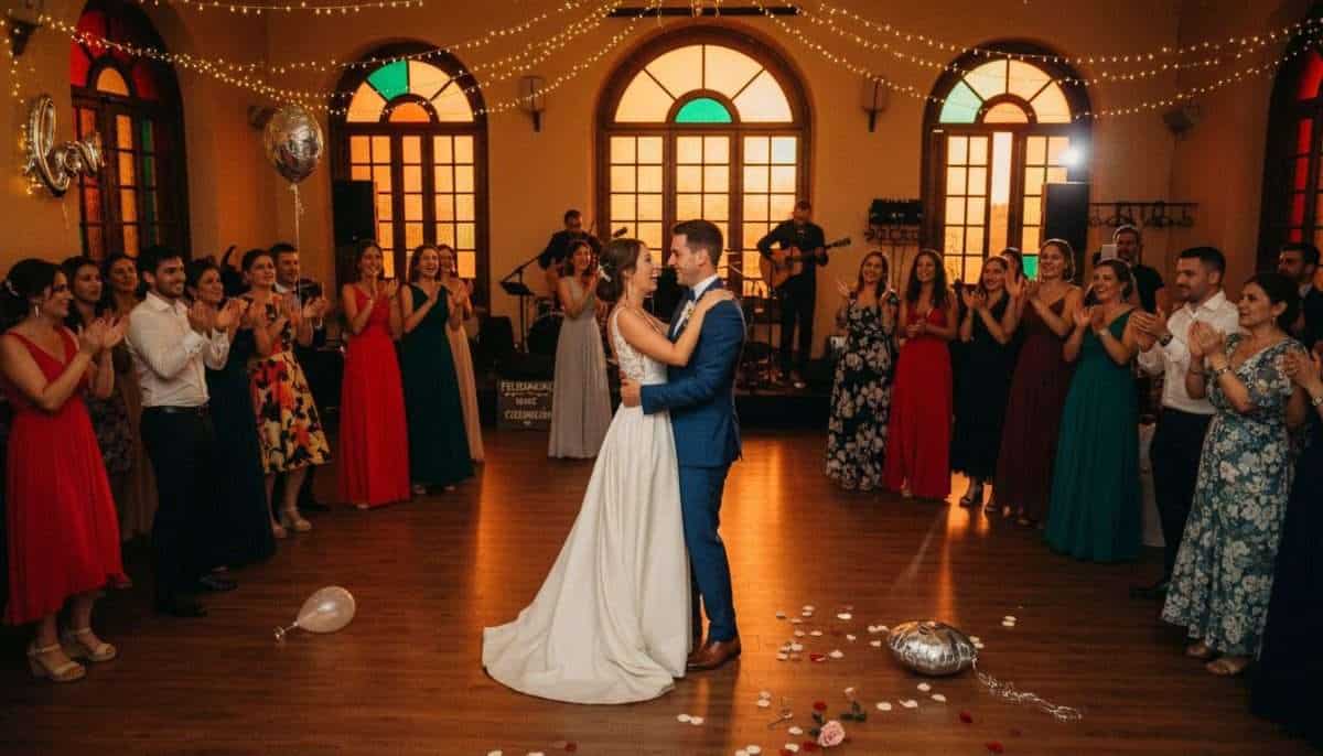 Couple first dance wedding celebration